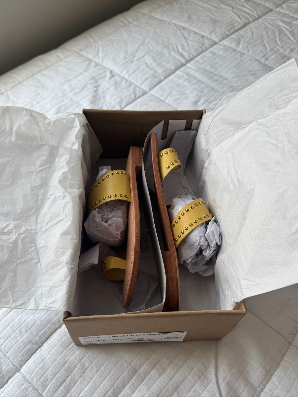 Free People Amelie yellow leather sandals, size 7 - Picture 11 of 11